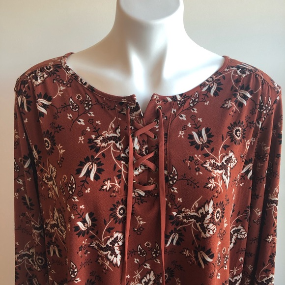Harvest brown vintage bloom blouse NWT - Picture 2 of 6